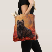 Affenpinscher in herfstbladeren Herfst geïnspireer Tote Bag (Dichtbij)