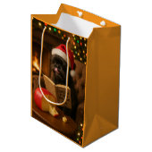 Affenpinscher "Kaasbelasting" Kerstcadeautas Medium Cadeauzakje (Voorkant Gekanteld)