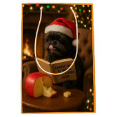Affenpinscher "Kaasbelasting" Kerstcadeautas Medium Cadeauzakje (Voorkant)