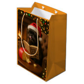 Affenpinscher "Kaasbelasting" Kerstcadeautas Medium Cadeauzakje (Achterkant Gekanteld)