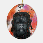 Affenpinscher keramisch ornament (Links)