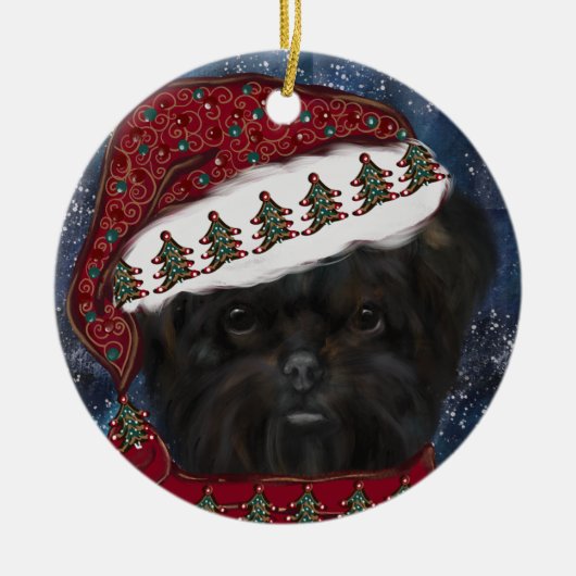 Affenpinscher keramisch ornament (Voorkant)
