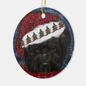 Affenpinscher keramisch ornament (Links)
