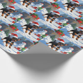 Affenpinscher Kerst Feestelijke Sneeuwscène Cadeaupapier (Hoek)