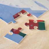 Affenpinscher Kerst Feestelijke Sneeuwscène Legpuzzel (Zijkant)