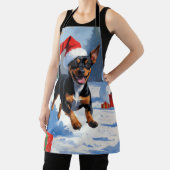 Affenpinscher Kerst Feestelijke Sneeuwscène Schort (Insitu)