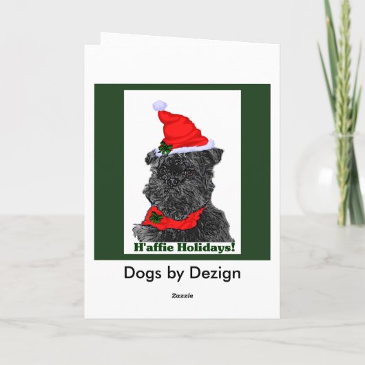 Affenpinscher Kerst Kaarten Gepersonaliseerd (Achterkant)