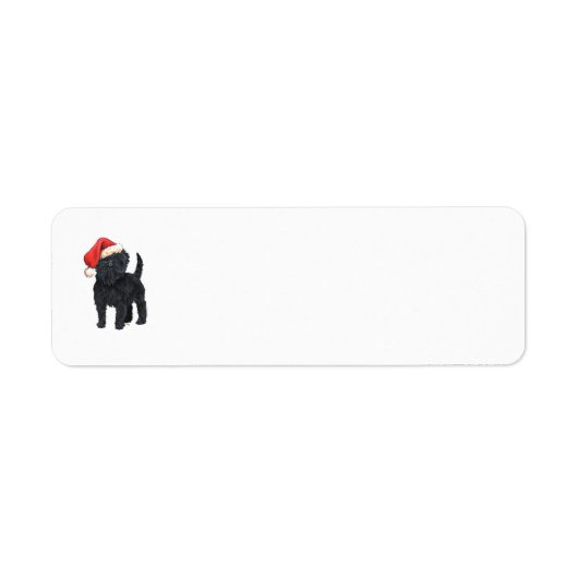 Affenpinscher Kerst Retouradreslabels Etiket (Voorkant)