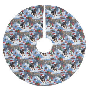 Affenpinscher Kerst Sneeuwscène Kerstboom Rok