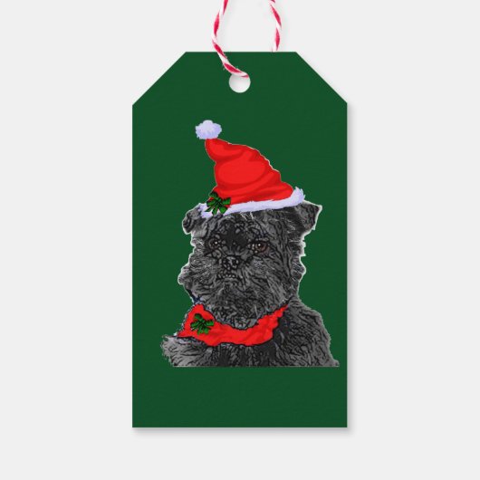 Affenpinscher-kerstcadeaus Cadeaulabel (Achterkant)