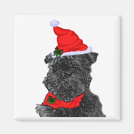 Affenpinscher-kerstcadeaus Magneet (Voorkant)