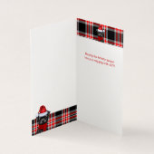 Affenpinscher Kersthond met Kerst Plaid Kaart (Binnen)