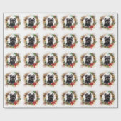Affenpinscher Kerstkrans feestelijke pup Cadeaupapier (Vlak)