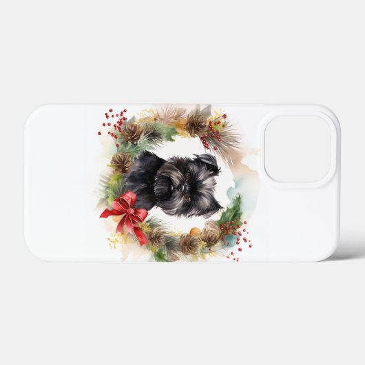 Affenpinscher Kerstkrans feestelijke pup Case-Mate iPhone Case (Achterkant (horizontaal))