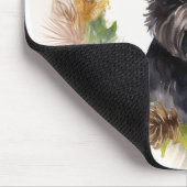 Affenpinscher Kerstkrans feestelijke pup Muismat (Hoek)