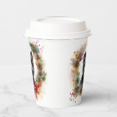 Affenpinscher Kerstkrans feestelijke pup Papieren Bekers (Links)