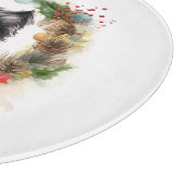 Affenpinscher Kerstkrans feestelijke pup Snijplank (Hoek)