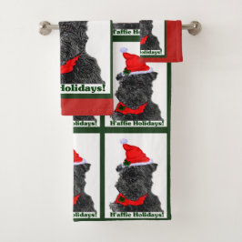 Affenpinscher Kerstmis Bad Handdoek