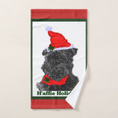 Affenpinscher Kerstmis Bad Handdoek (Handdoek)
