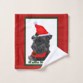 Affenpinscher Kerstmis Bad Handdoek (Wasdoekje)