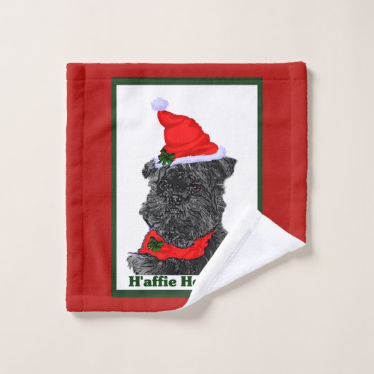 Affenpinscher Kerstmis Bad Handdoek (Wasdoekje)