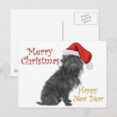 Affenpinscher Kerstmis Feestdagenkaart (Voorkant / Achterkant)