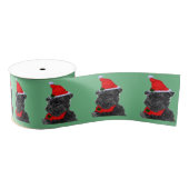 Affenpinscher Kerstmis Grosgrain Lint (Spoel)