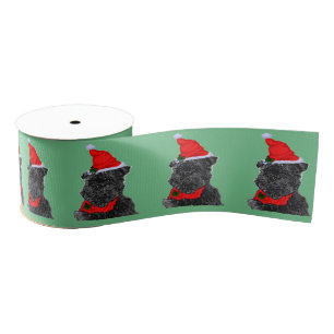 Affenpinscher Kerstmis Grosgrain Lint