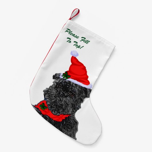 Affenpinscher Kerstmis Kleine Kerstsok (Voorkant (Hangend))