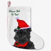 Affenpinscher Kerstmis Kleine Kerstsok (Voorkant)