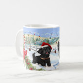 Affenpinscher Kerstmis Koffiemok (Voorkant links)
