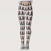 Affenpinscher Kerstmis Leggings (Voorkant)