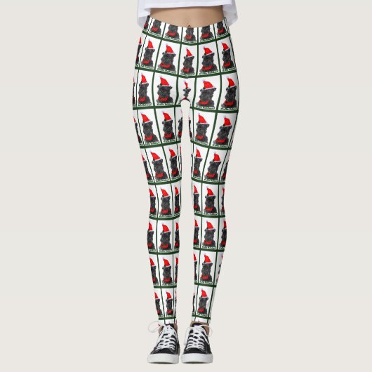 Affenpinscher Kerstmis Leggings (Voorkant)