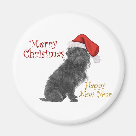 Affenpinscher Kerstmis Magneet (Voorkant)