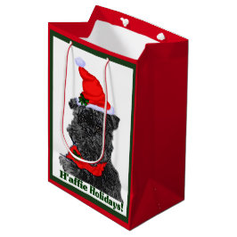 Affenpinscher Kerstmis Medium Cadeauzakje