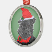 Affenpinscher Kerstmis Metalen Ornament (Links)
