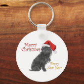 Affenpinscher Kerstmis Sleutelhanger (Voorkant)