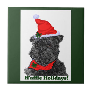 Affenpinscher Kerstmis Tegeltje