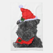 Affenpinscher Kerstmis Theedoek (Verticaal)