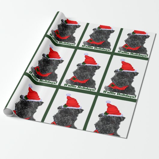 Affenpinscher Kerstvakantie Cadeaupapier (Uitgerold)