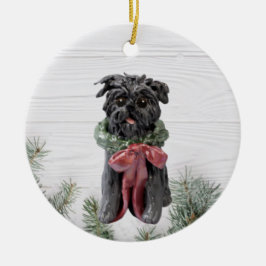 Affenpinscher-kerstversiering Keramisch Ornament