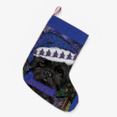 Affenpinscher Kleine Kerstsok (Voorkant (Hangend))