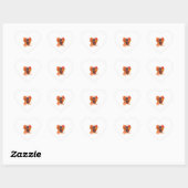 Affenpinscher met hart gemaakt van herfstbladeren sticker (Vel)