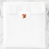 Affenpinscher met hart gemaakt van herfstbladeren sticker (Tas)
