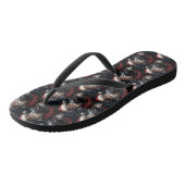 Affenpinscher met Kerstman Festive Kerstmis Teenslippers (Schuin)