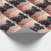 Affenpinscher met rozen - Valentijnsdag Cadeaupapier (Hoek)