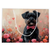 Affenpinscher met Rozen - Valentijnsdag Groot Cadeauzakje (Achterkant)