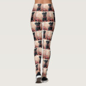 Affenpinscher met rozen - Valentijnsdag Leggings (Achterkant)