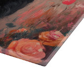 Affenpinscher met Rozen - Valentijnsdag Snijplank (Hoek)