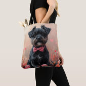 Affenpinscher met Rozen - Valentijnsdag Tote Bag (Dichtbij)